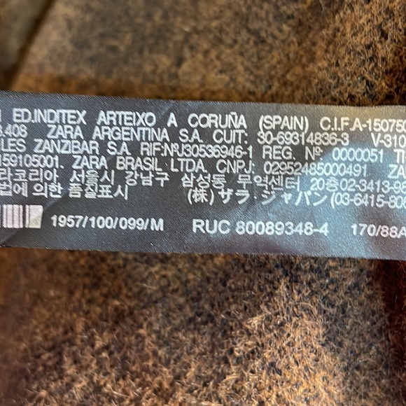 Zara Knit Buffalo Check Trench Sweater Jacket Brown Black Size Small - Picture 9 of 14